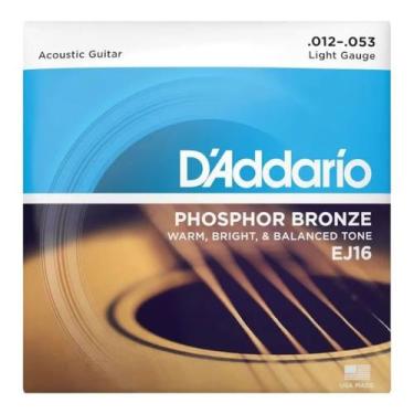 Imagem de Encordoamento violao daddario ej16 012 phosphor bronze aco (012053) - 