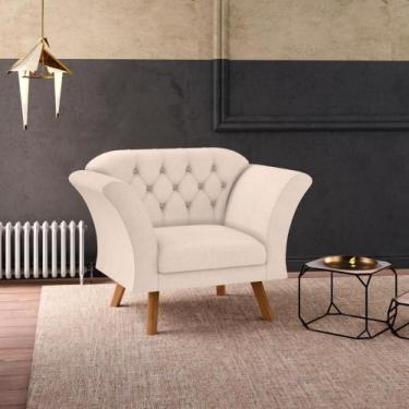 Imagem de Poltrona Decorativa Roseira Linha Bege - CASA H