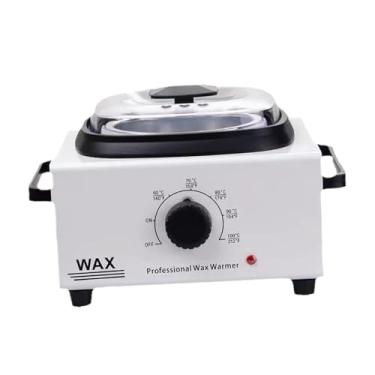 Imagem de Kokiya Aquecedor de cera com panela única, tampa transparente, máquina de aquecimento, temperatura ajustável, pote de fusão elétrico para salão de spa,
