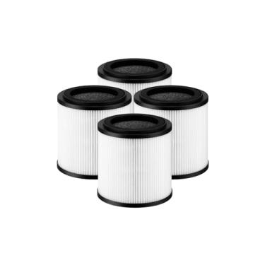 Imagem de Nispira Filtro HEPA 4 em 1 de 5 velocidades, compatível com purificador de ar SilverOnyx de 40,6 cm, modelo 8541832765 com ionizador e desinfetante UVC de 500 m². 4 pacotes