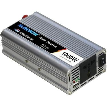 Imagem de Inversor 12v Para 110v, Conversor Dc Para Ac Para Carro Conversores De Energia De 1000w Com Tomada Universal Tomadas Ac E Porta Usb Inclui Cabo De Plugue De Isqueiro E Braçadeiras, 24Vto110V