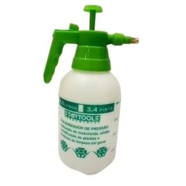 Imagem de Pulverizador Manual de Pressão, 1,5 Litros, Bico Ajustável, Sistema de Bombeamento, Verde