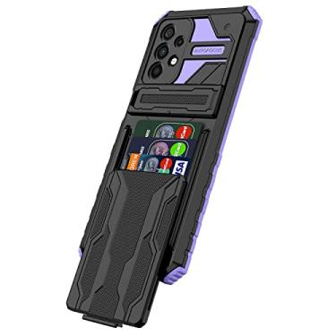 Imagem de Capa Capinha Anti Impacto para Samsung Galaxy A13 4G/A13 LTE com Card Slot Carcaça Carteira Antiqueda - Roxa