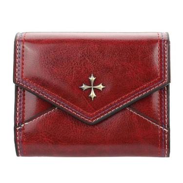 Imagem de Porta Cartões Feminino Com Fecho Baellerry Original, Vermelho