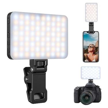 Imagem de King Ma Luz portátil para celular selfie, 3 modos de luz de LED com clipe de luz de vídeo recarregável para fotos de iPhone, TikTok Vlog, computador laptop e videoconferência