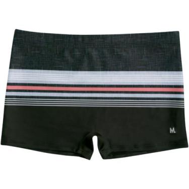 Imagem de Sunga Boxer Masculina Mash Estampa Listratextura Cintura Elastica E Fo