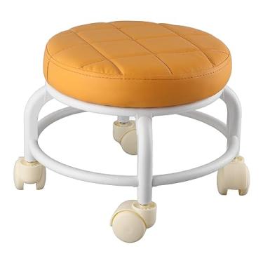 Imagem de Yctze Otomano Rolante Com Espuma de Memória de Alta Densidade, Material Impermeável e Rodas Universais Silenciosas - Banquinho de Apoio para Os Pés Em Camadas Duplas para Uso de Escritório, Família