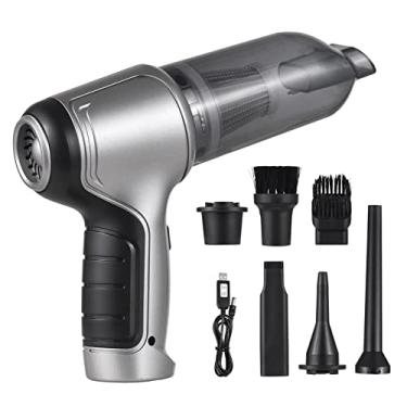 Imagem de GLOGLOW A Aspirador de Carro Portátil, o pó de pó de pó de 19000Pa Soprador de Espanador de Ar e Bomba de Mão Com Bocais Múltiplos para o Teclado de Escritório de Animais de Estimação Em