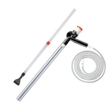 Imagem de Generic Kit de limpeza de cascalho para aquário, kit manual versátil com botão de pressão de ar, bico longo, ferramenta de limpeza de aquário, trocador de