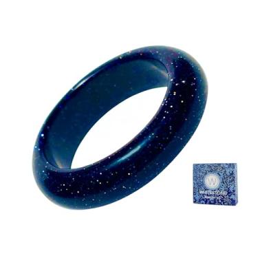 Imagem de WHITESTONE JEWELRY CO. Coleção de anéis de pedra Maya | Aliança de pedra natural para mulheres e homens | Anel empilhável | 6 mm de largura, Pedra pedra preciosa, Arenito