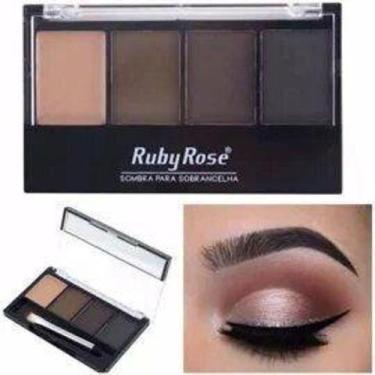 Imagem de Trio sombras para sobrancelha  3 cores com primer  ruby rose  bh - 935