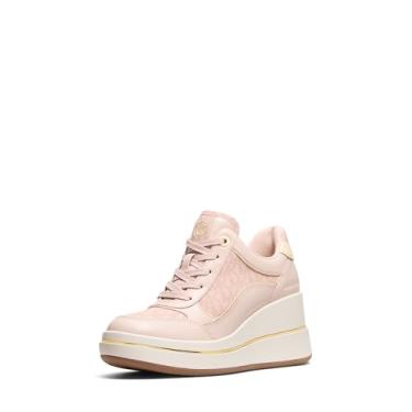 Imagem de Michael Kors Tênis feminino Emmy Wedge Trainer, Rosa macio, 38