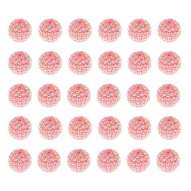 Imagem de 30 peças de contas de strass de resina 20 mm contas redondas brilhantes brilhantes contas de bola brilhante contas de acrílico DIY contas de strass de cristal para canetas, joias, pulseira, colar