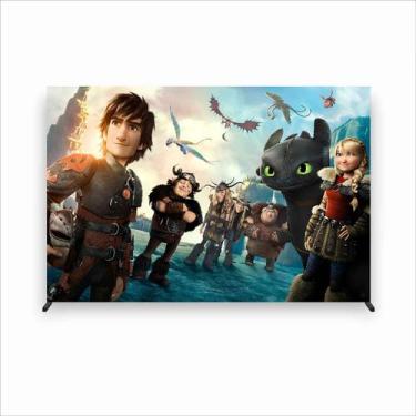 Imagem de Painel de Festa Retangular Treinador de Dragão 3,00x2,00 Metros Fera P