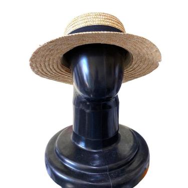 Imagem de Chapéu Feminino Paris Palha Luxo Aba Media Com Faixa Preta