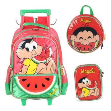 Imagem de Kit Mochila Carrinho  Turma Da Mônica Magali