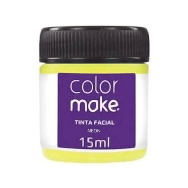 Imagem de Tinta Facial Líquida Amarela Neon - 15ml - Colormake