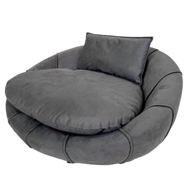 Imagem de Cama Caminha Sofá Pet Cachorro Gato Cinza Zafira Caemmun