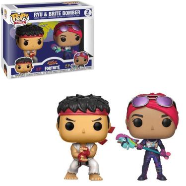 Imagem de Funko Pop Fortnite Street Fighter Ryu & Brite Bomber 2Pack