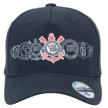 Imagem de Boné Super Cap Corinthians Unissex Preto, Preto, UN