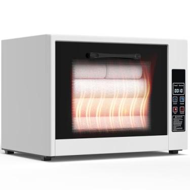 Imagem de Aquecedor de toalhas, aquecedores de toalha aquecidos de 25L para banheiro, toalha de banho de aquecimento, modos predefinidos, 3 modos de aquecimento, desligamento automático, tela de LED para três