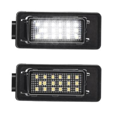 Imagem de NFSpeeding Luzes de placa de carro Lâmpadas de número traseiro para Altima Sentra Versa Rogue 26510-8990E Kit de luz traseira branca xenon conjunto de 2 peças