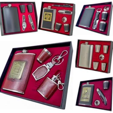 Imagem de Cantil De Bolso Porta Bebida Whisky Mini Cantil CBRN13630