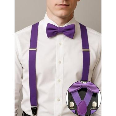 Imagem de Kit Suspensório e Gravata Borboleta Adulto Cores Variadas Social e Eve