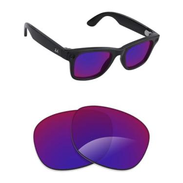 Imagem de Alphax Lentes de reposição Midnight Indigo espelhadas não polarizadas para óculos de sol Ray Ban RB4306