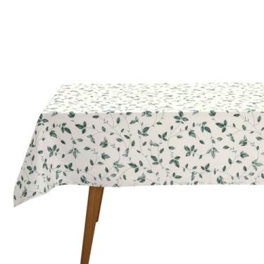 Imagem de Toalha de Mesa Retangular 6 Lugares Limpa Fácil Döhler Botânica (Retangular 6 Lugares)