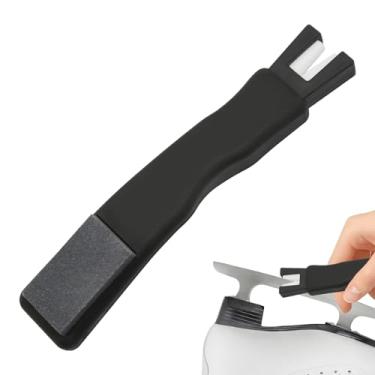 Imagem de Afiadores de patins de gelo em cerâmica, ferramenta profissional para patins de hóquei, lâmina em V de dupla extremidade e pedra de afiar para manutenção em movimento, afiador universal para