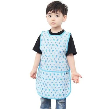 Imagem de Avental infantil Plie impermeável sem mangas com bolsos para idades de 1 a 8 anos da Plie, Blue Puppy, Large