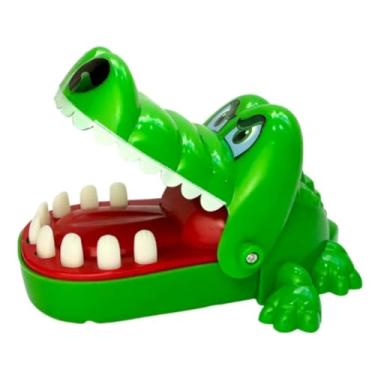 Imagem de Crocodilo Dentista, Jogo de Tabuleiro Infantil Verde em Plástico, Jacaré Morde Dedo, para Crianças 3-36 Anos, Brinquedo Divertido com 6 Peças, Tema Animais