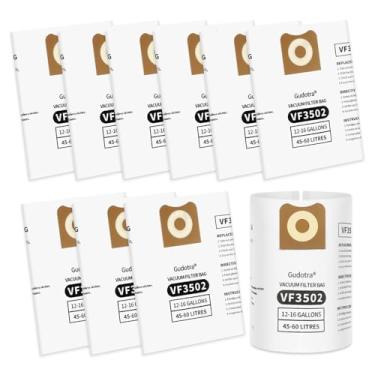 Imagem de Gudotra 10 pacotes de sacos de aspirador de pó de substituição para sacos de vácuo Ridgid 12-16 galões tamanho A peça de substituição 23743 WD1950 WD1956 WD1851 WD1850 WD1680 WD1450 WD1270