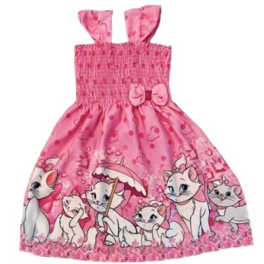 Imagem de Vestido Infantil Temático Personagem Gatinha Marie - Li Nature, M