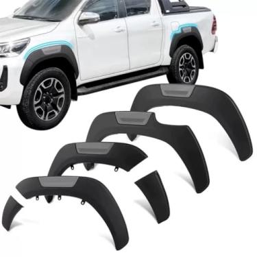 Imagem de Acessórios para guarnições de roda de carro e arco, acessórios compatíveis com HILUX 2016-2024 Kit de carroceria de guarnições de para-lama de roda de sobrancelha