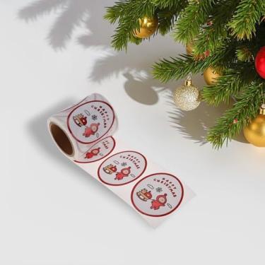 Imagem de Generic 1Pcs Christmas Stickers for Ceramic Glass Metal Paper Plastic Peel and Stick Cartoon Characters 120 Stickers Coated Paper Red White Brown