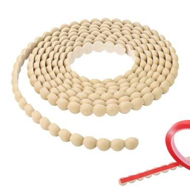 Imagem de Acabamento de moldagem flexível de PVC de 3 m, moldagem adesiva dobrável com um rolo de fita adesiva, acabamento decorativo versátil 3D meia pérola para borda de parede, borda de moldura de espelho e