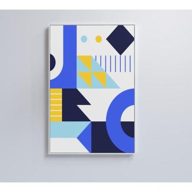 Imagem de Quadro Geométrico Colorido 13 80x120 Cm Vidro Impresso