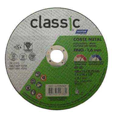 Imagem de Disco De Corte Fino Metal Classic Norton 16mm 180x16x2223mm