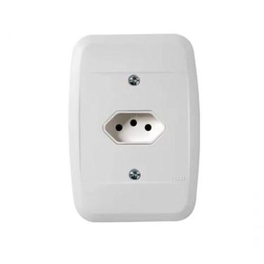 Imagem de Tomada Embutir Simples 2p+t 20a Branca 40137 - Pezzi