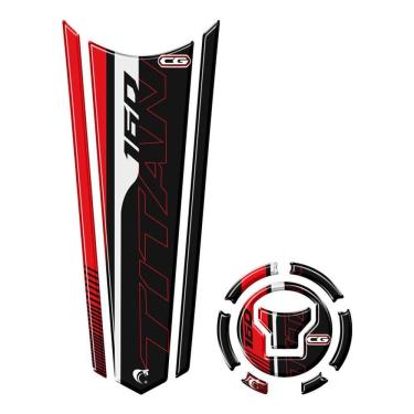 Imagem de Adesivo Protetor Tanque E Bocal Gravatona Honda Acima 2018 Vermelho