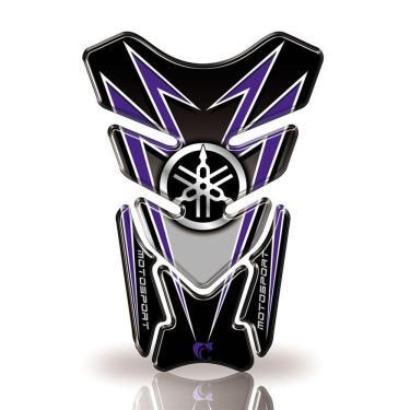 Imagem de Protetor De Tanque Adesivo Moto Yamaha -Motosport Preto E Azul