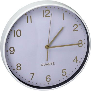 Imagem de Relógio Parede Home&co Plástico 30x30x4cm Branco