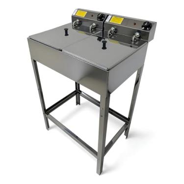 Imagem de Alfa Suportel Fritadeira Elétrica Profissional, 10 Litros, Inox, com Suporte 110v