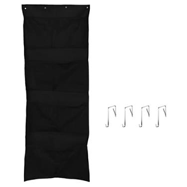 Imagem de YWBL-WH Armazenamento de Brinquedos de Pelúcia, Organizador Suspenso de 165x60cm para Bichos de Pelúcia Com Pano Oxford, 5 Bolsos Grandes para Quarto de Crianças, Viveiro, Banheiro