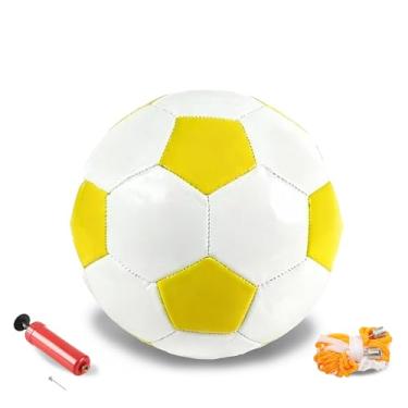 Imagem de Bola de futebol com bomba de couro macio, bolas de futebol para adolescentes, meninos, meninas, jovens jogadores de futebol, habilidades para treinamento, presentes