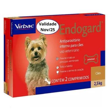 Imagem de Endogard Para Cães Até 2,5Kg Virbac - 2 Comprimidos