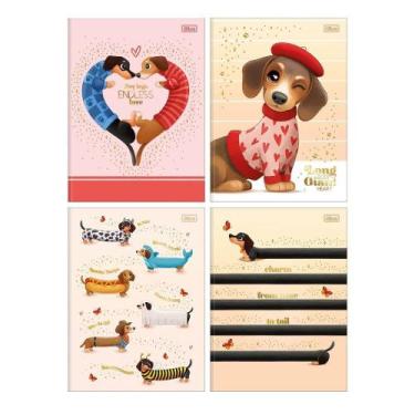 Imagem de Caderno Costurado Tilibra Universitário Capa Dura Brownie Dog 80 Folha