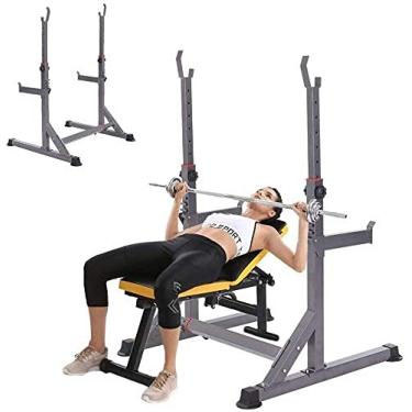 Imagem de Suporte de agachamento, estação de mergulho, suporte de banco de peso para academia, suporte multifuncional ajustável, suporte de barra para fitness em casa, suporte de banco para moldura de fitness